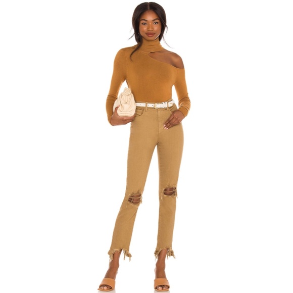 L'Agence's High Line High Rise Skinny Distressed Jeans in Sahara - Picture 13 of 13